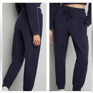 NWT Onia Women’s Brushed Back Navy Terry Joggers Size M